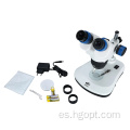 Microscopio de transmisión binocular PCB Board Microscopio estéreo
